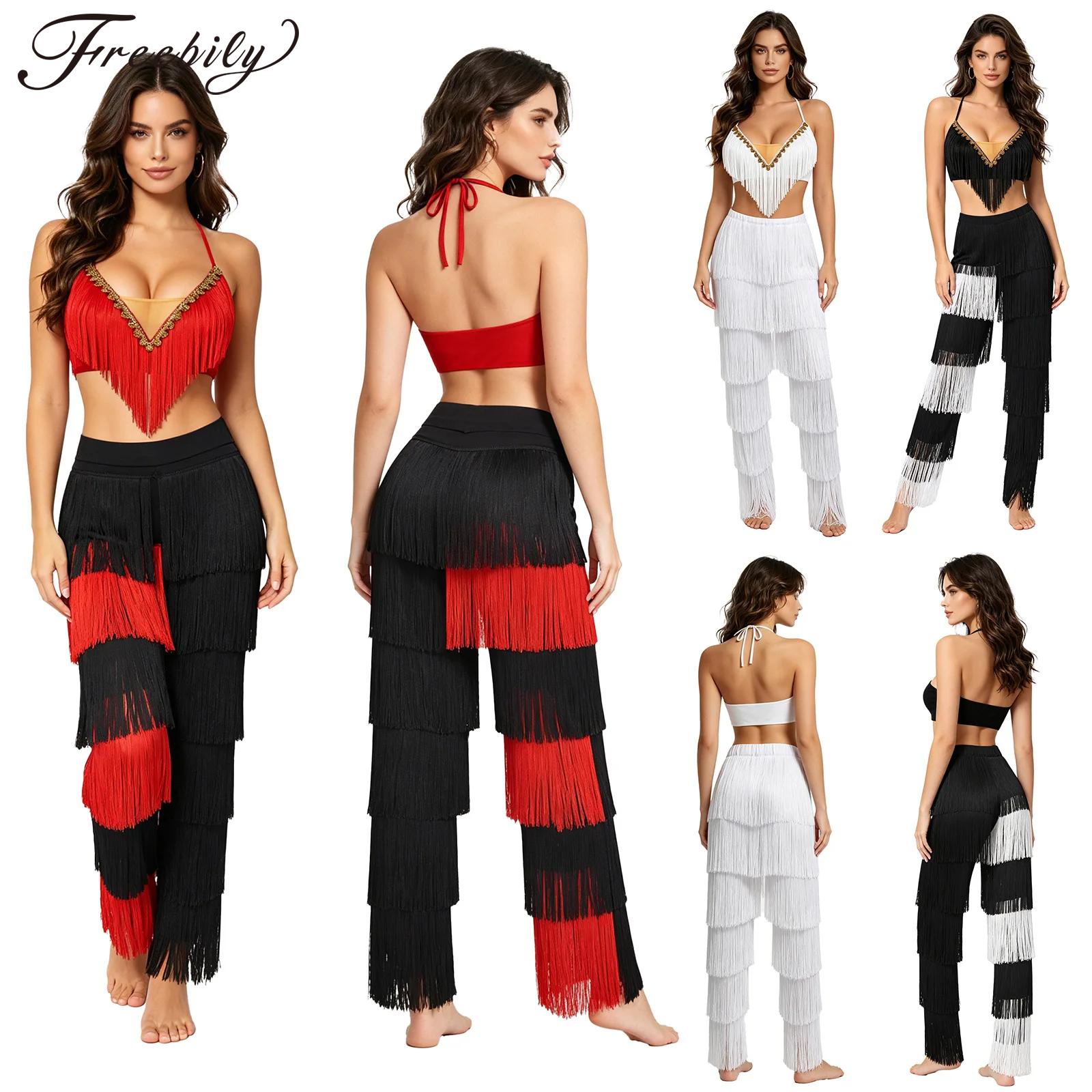 Lace Bralette Set - Kadınlar 2 adet Püskül Latin Dans