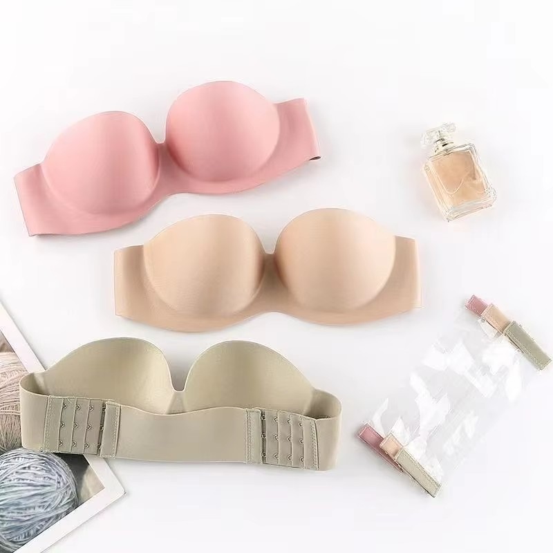 Underwire Bra Padded - Kadın Seksi Straplez Push-Up Yastıklı Sütyen