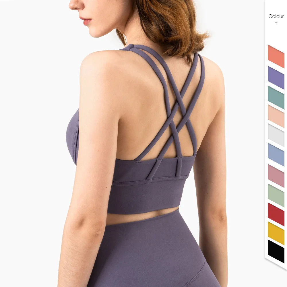 Yaz moda çapraz geri kadın spo - Sports Bra Racerback incelemesi ve fiyatı